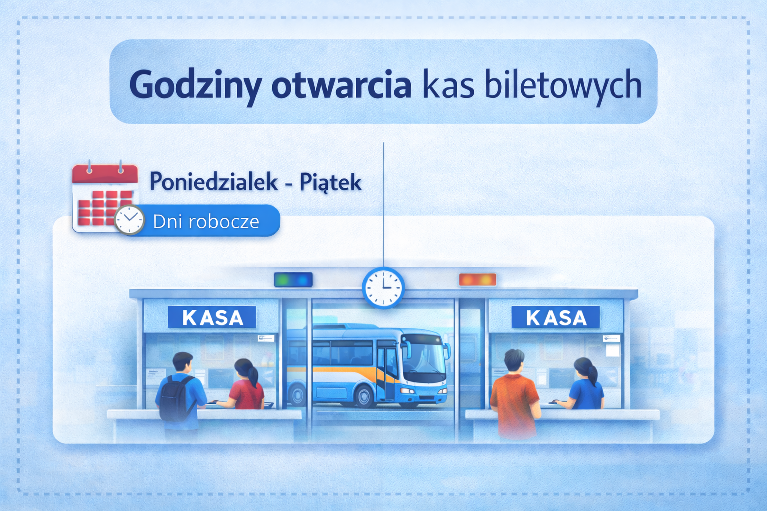 Godziny otwarcia kas biletowych w Bielsku-Białej na Dworcu Autobusowym